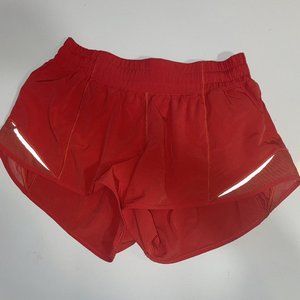 Size 6 Lululemon Low-Rise Hotty Hot Shorts in Red